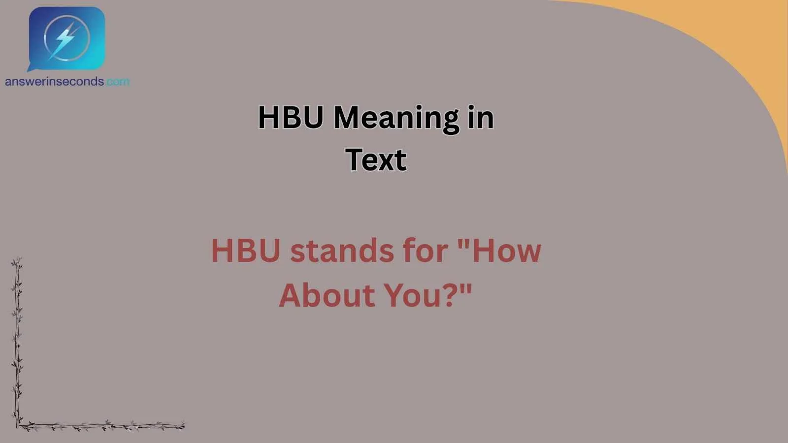 HBU Meaning in Text
