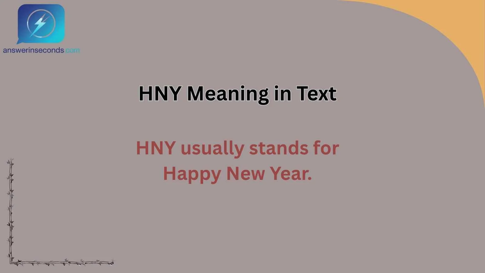 HNY Meaning in Text