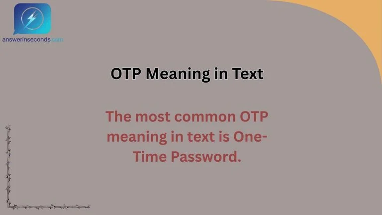 OTP Meaning in Text