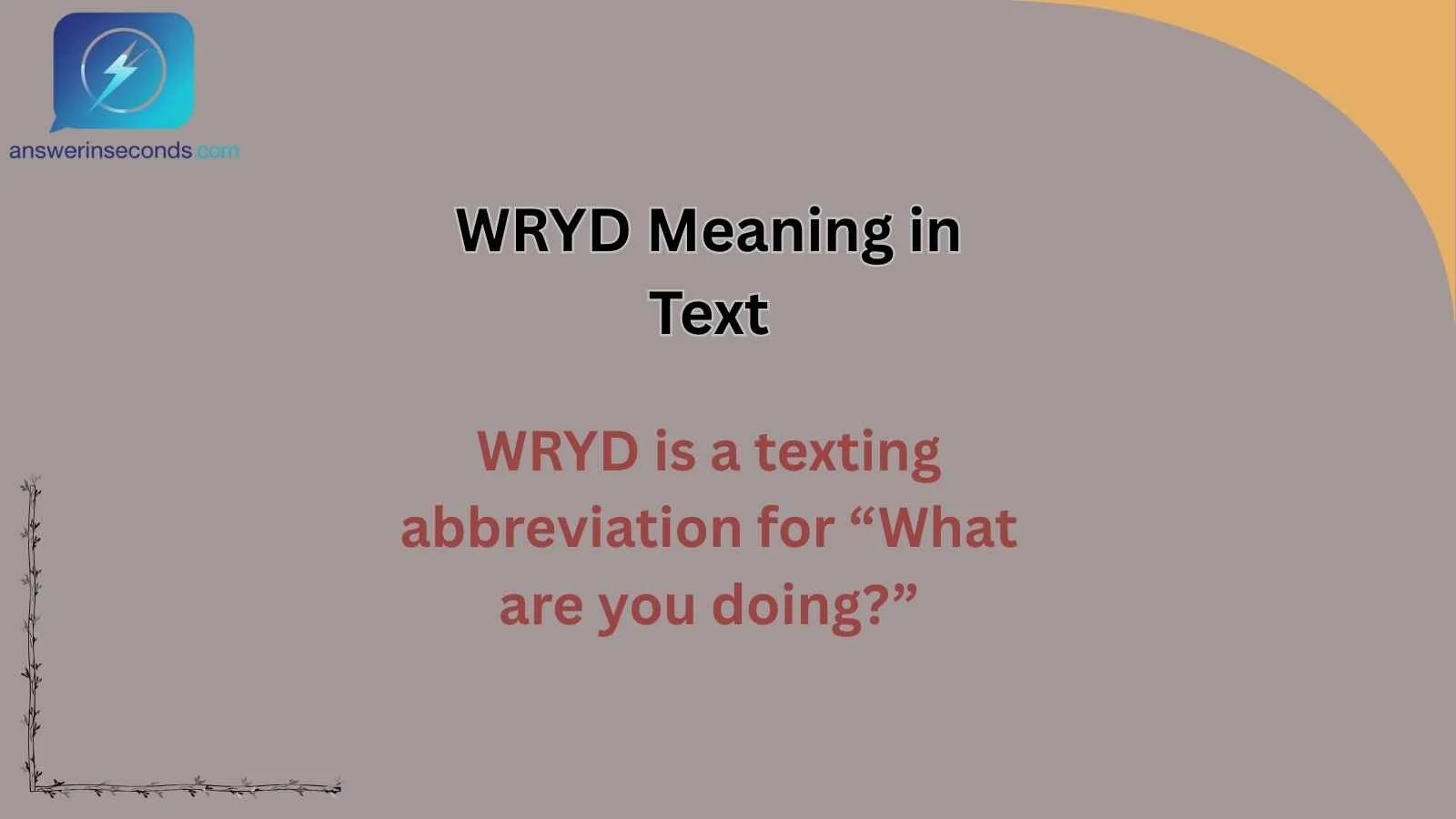 WRYD Meaning in Text