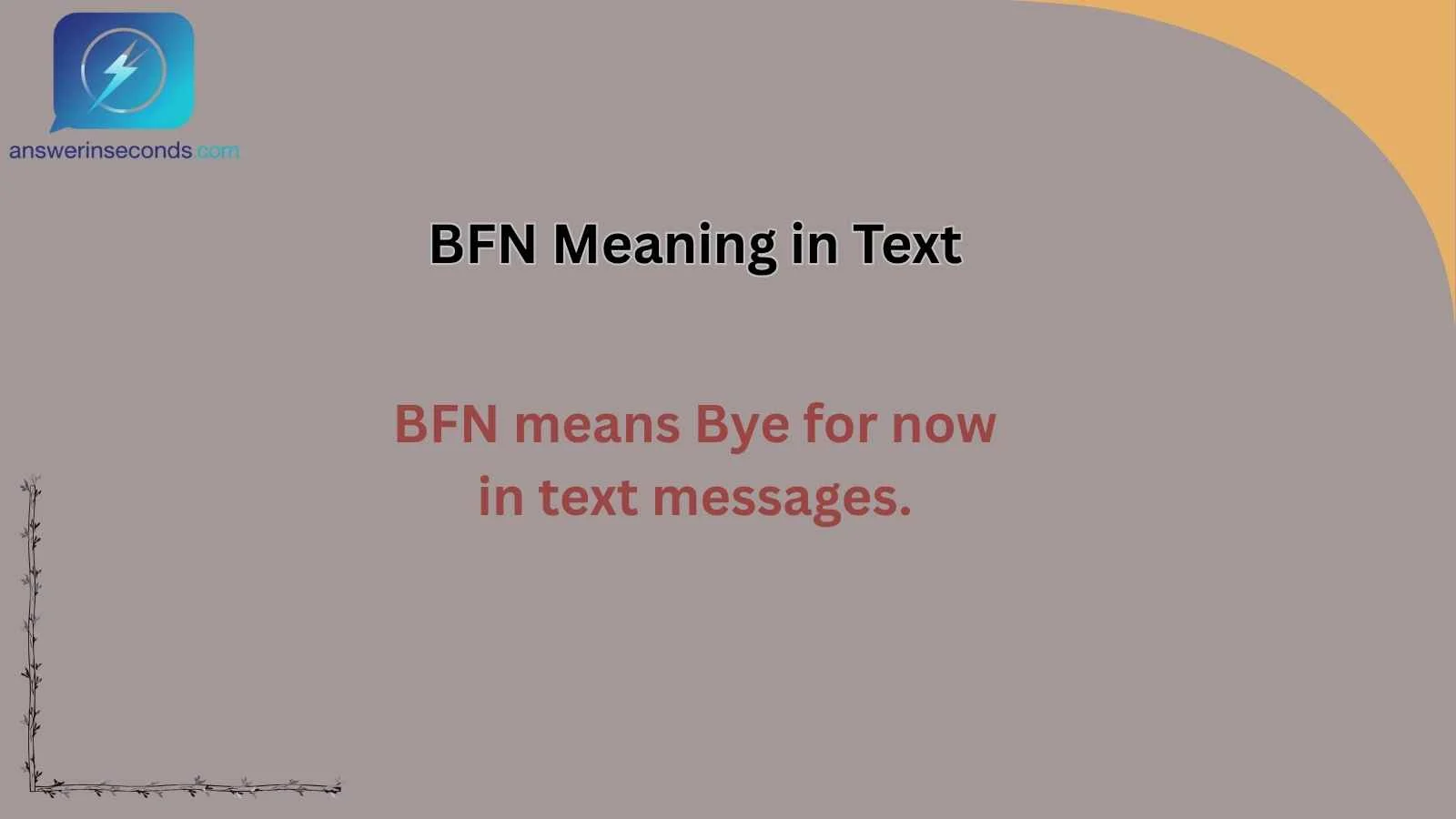 BFN Meaning in Text