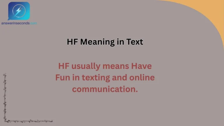 HF Meaning in Text
