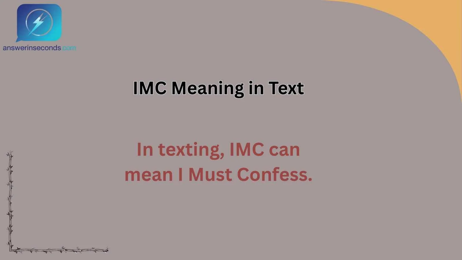 IMC Meaning in Text
