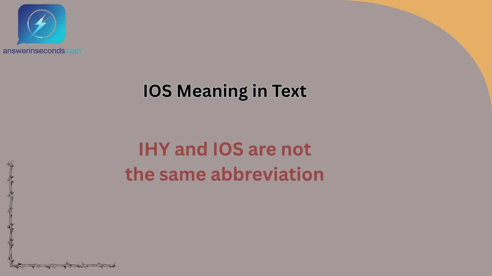IOS Meaning in Text