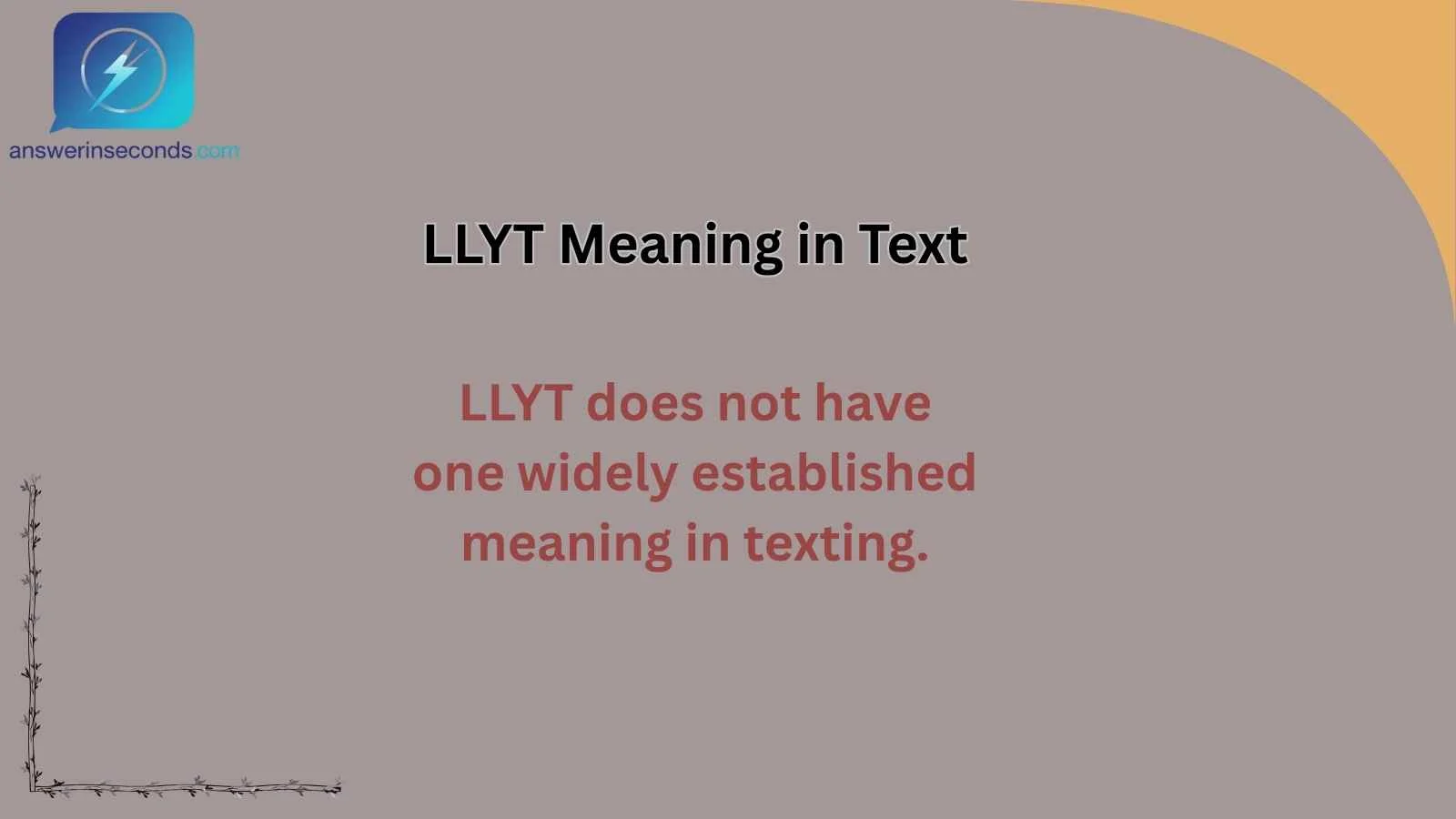 LLYT Meaning in Text