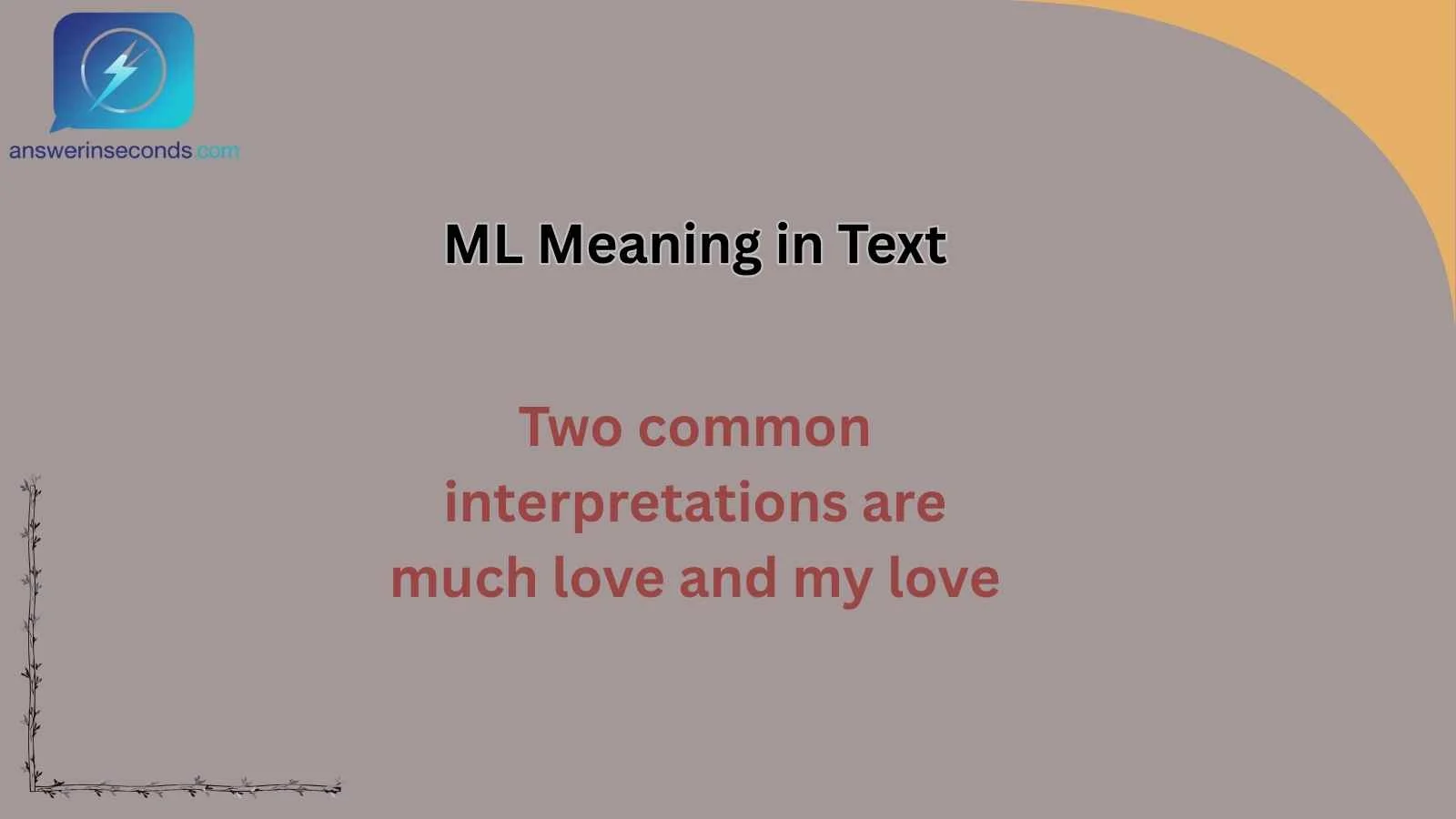 ML Meaning in Text
