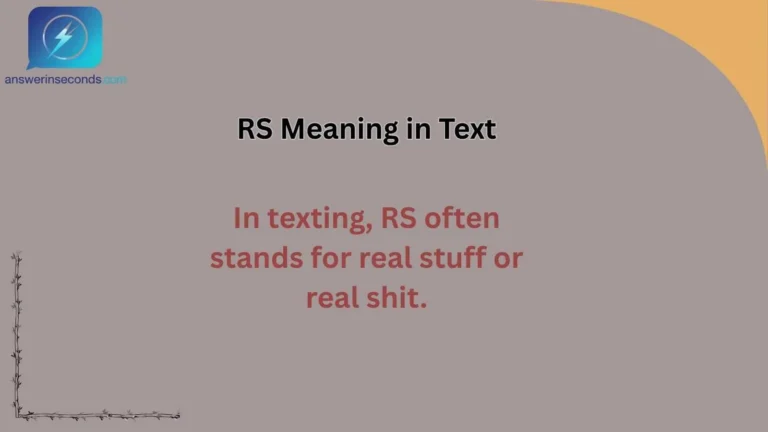 RS Meaning in Text