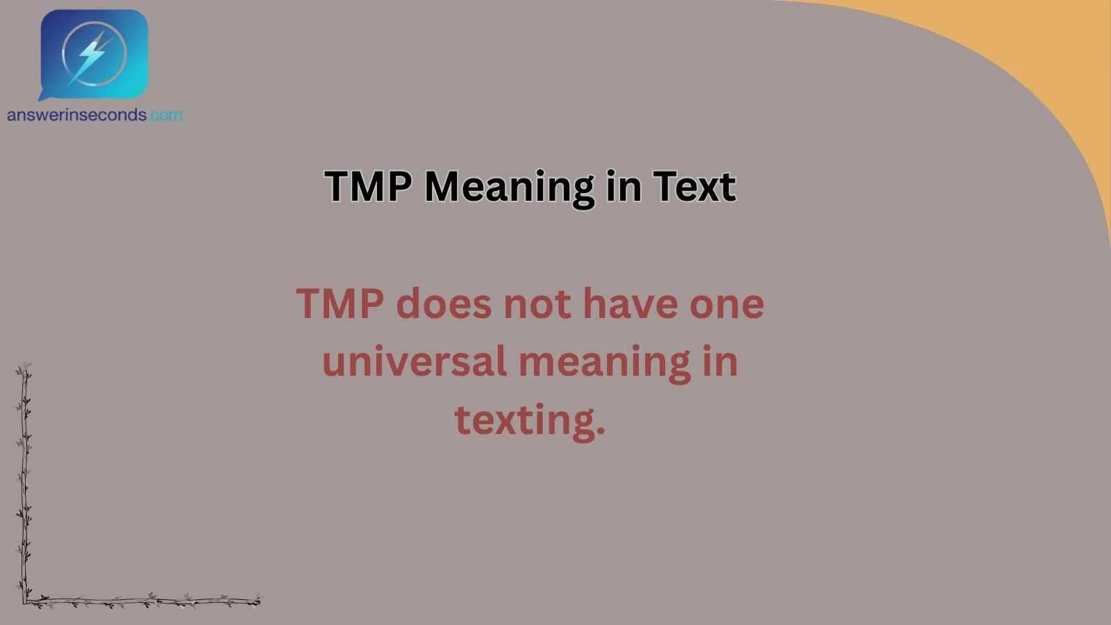 TMP Meaning in Text