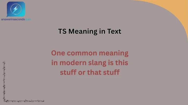 TS Meaning in Text